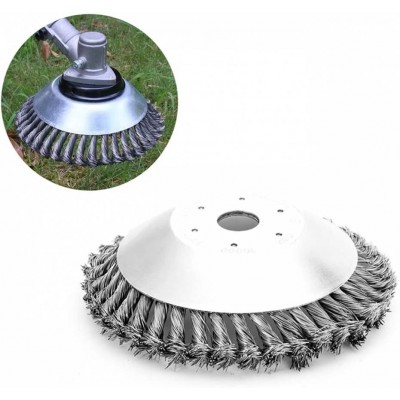 Lawn Mower Rotating Weed Brush Steel Wire Wheel Grout For Brushes Cutter Steel Wire Trimmer Head Grass Brush